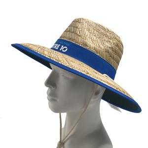 Chapeau de paille Panama avec bande personnalisé logo imprimé Herbe pour hommes et femmes - Product Image 1