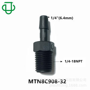 High Quality Black Nylon Plastic 1/4-18 NPT Male Straight Elbow Hose Pagoda Connectors Wholesale Other Connectors - Product Image 5
