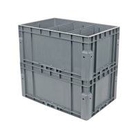 Conteneur en plastique empilable et emboîtable JOIN pour entrepôt automatisé avec design à fentes pour rayonnage – Caisse en plastique