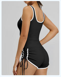 Camiseta de yoga para mujer con almohadillas push-up, transpirable, de alta elasticidad, elástica en cuatro direcciones, de secado rápido, sin espalda, ajuste ceñido - Product Image 5