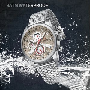 Naviforce 9211 negocios moda lujo Original impermeable Nylon malla acero hombre relojes de pulsera para hombres reloj Masculino - Product Image 5