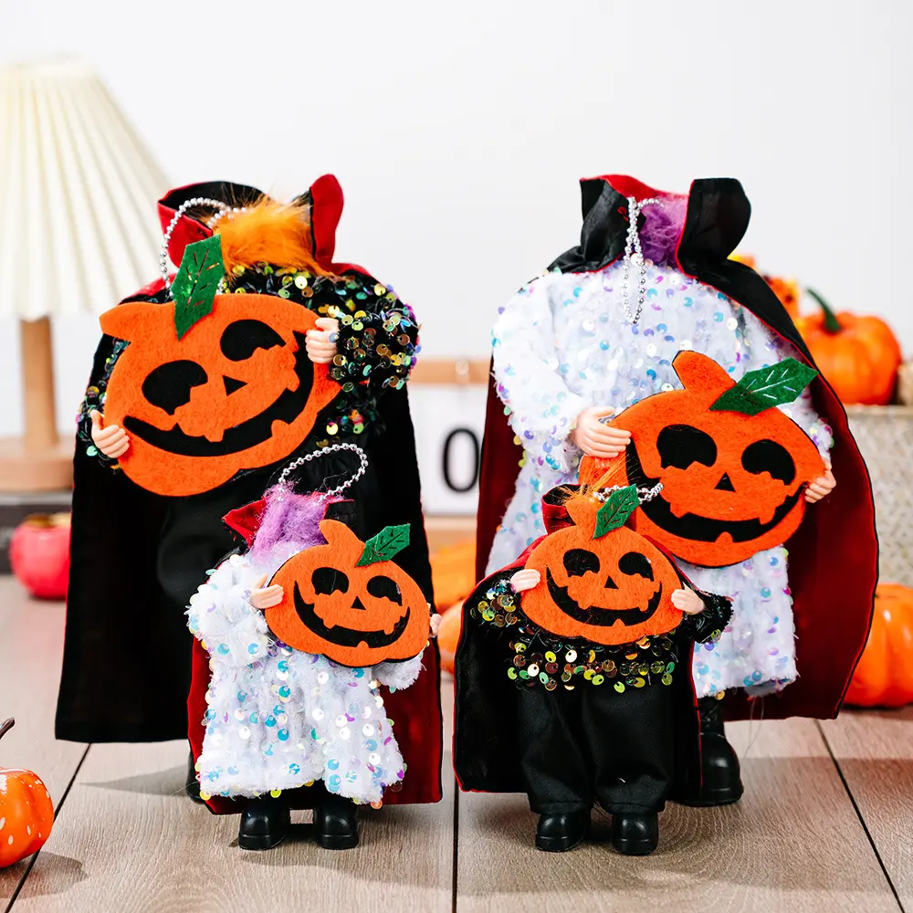 Großhandel 2024 New hochwertige Halloween kopflose Kürbispuppe Halloween-Puppe-Oronament für Haus Party Tischdekoration