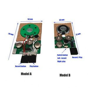 MP3/WAV 지원 및 인사말 카드용 AG10 배터리가 포함된 맞춤형 미니 프로그래밍 가능 녹음 가능 사운드 모듈 - Product Image 2