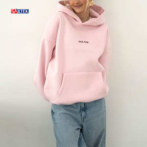 Fabricante de Hoodies Streetwear Personalizados Atacado Moda Tricotada <span class=keywords><strong>Hoodie</strong></span> Azul Feminino de Alta Qualidade Pullover Designer <span class=keywords><strong>Hoodie</strong></span> Pesado - Product Image 1