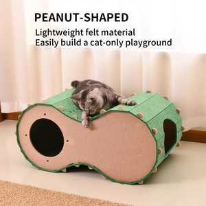 Premium Large Cat Cave <b>Bed</b> – Foldable Polyester Felt, Soundproof Enclosed Hideaway for Kittens & Pets - Product Image 5