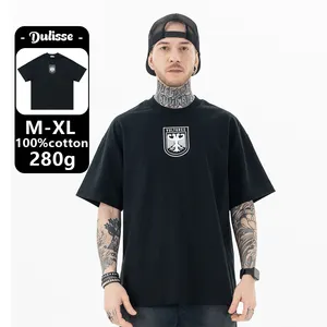OEM ODM 250 Gsm Heavy Weight T Shirt Custom Design Blank 100% Cotton Round Neck Tshirt mens tshirts tshirt for men