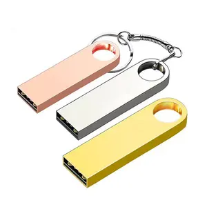 Kurumsal promosyon hediyelik eşyalar ucuz Metal USB Flash sürücü 1GB 2GB 4GB 8GB toptan özel USB sopa 2.0 3.0 logo