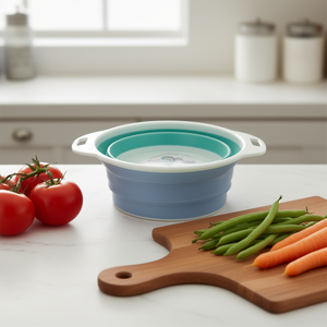 Égouttoir pliable Zaa avec design pliable pour un rangement facile - Passoire en plastique durable, essentiel de cuisine, modèle Ak-2536 - Product Image 2