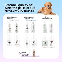 Shampoo pour animaux de compagnie pour chats et chiens, élimination des acariens, antibactérien, désodorisant, anti-démangeaisons, parfum, soin des poils, 500 ml, protection de la peau