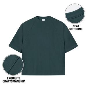 Heavyweight 300GSM Boxy Raglan Sleeve <strong>T</strong>-<strong>shirt</strong> Men <strong>Transformative</strong> Teal Custom Streetwear Blank <strong>T</strong> <strong>Shirt</strong> OEM Factory - Product Image 2
