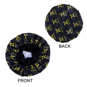 Gorro de Satén con Estampado de los 12 Signos del Zodiaco y Logotipo Personalizado, Gorro de Dormir Extra Grande para Mujer, Uso Diario en Exteriores, para las Cuatro Estaciones - Product Image 5