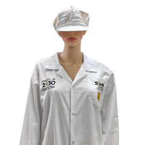 ALLESD安全ポリエステル作業制服クリーンルームスーツ<span class=keywords><strong>ESD</strong></span>スモック帯電防止作業服 - Product Image 2