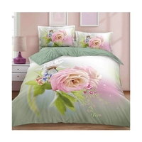 Housse de couette en polyester 100% imprimée numérique de fleur 3D de luxe