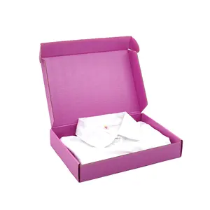 Caja de lujo con logotipo personalizado, embalaje de correo corrugado, envío de ropa, suscripción, venta al por mayor