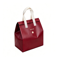 Sac de livraison isotherme en aluminium non tissé laminé avec doublure en coton perlé thermique et fermeture auto-adhésive pour plats à emporter