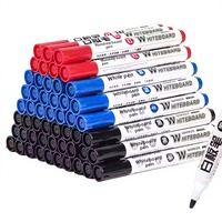 Marqueur effaçable à sec et à l'eau Qixin WB717 en plastique blanc, pointe bombée 2,0 mm, encre à base d'eau, pour réunions de bureau