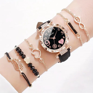 Fancy Day 6PCS <strong>Set</strong> <strong>Watch</strong> Luxury Leather Analog Ladies Quartz Wrist <strong>Watch</strong> Fashion Bracelet <strong>Watch</strong> <strong>Set</strong> Female Relogio Feminino - Product Image 2