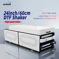 Nouvelle imprimante DTF haute performance entièrement automatique 60 cm/24 pouces en acier avec sécheur agitateur à chauffage électrique multicolore, garantie 1 an