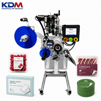 Machine d'étiquetage automatique de surface supérieure KDM-AL140 pour barquettes alimentaires, boîtes cosmétiques, contenants en plastique et sachets