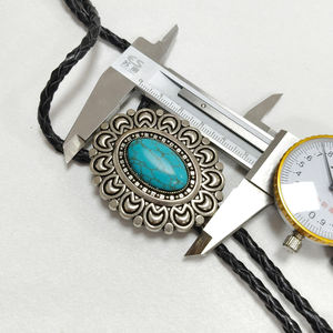 Bijoux de mode véritable pierre Turquoise pendentif colliers 45mm Cowboy Style <span class=keywords><strong>Bolo</strong></span> <span class=keywords><strong>cravate</strong></span> pour cadeau - Product Image 3