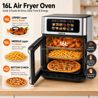 Four à Friture Sans Huile Grande Capacité 2000W 16L avec 12 Menus Prédéfinis et Accessoires – Friteuse Numérique pour Cuisine Domestique et Vente en Gros Usine