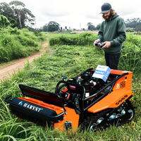 Tondeuse à gazon télécommandée de 800 mm, tondeuse à gazon tout-terrain à chenilles, alimentée au diesel, pour le désherbage, le débroussaillage et la tonte des vergers