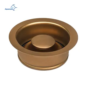用于厨房3-1/2英寸水槽的Aquacubic不锈钢插头法兰限位器-纳米PVD金色可移动色调垃圾处理