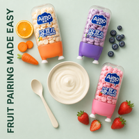 Aimo Fruity Baby Jelly Bean Protein Probiotics Healthy Snack Sweet Taste Semi-Soft Texture Drop Cookies Box 16g 12 Months Shelf