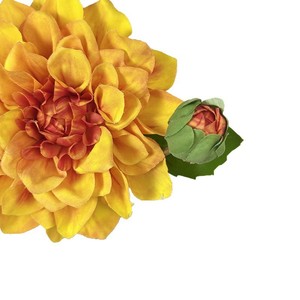 Fleurs artificielles Meiyu Craft, fleurs de dahlia en tissu de soie 3D, rose, décorations pour mariage et maison - Product Image 5