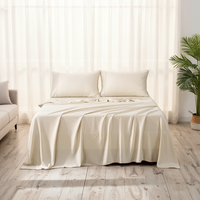 Ensemble de draps en bambou pur 100% biologique Linge de lit Queen King Literie pour la maison