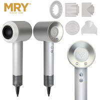 MRY Ensemble de Brosse Sécheuse à Cheveux à Moteur Sans Balai 6 en 1 Chauffage PTC Revêtement Céramique Brosse Boucleur Professionnelle Outil de Coiffage Brosse