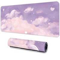 Violet nuage prix usine tapis de souris de jeu Logo personnalisé imprimé Rectangle tapis de souris en caoutchouc Sublimation transfert de chaleur Stock