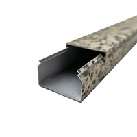 Goulotte carrée en aluminium résistante à la chaleur, motif marbre, pour câblage décoratif