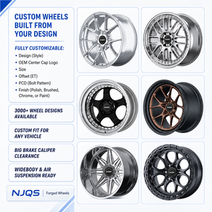 Roues sport NJQS - Style carbone, adaptées aux voitures/véhicules de performance, roues en fibre de carbone pour Lamborghini 911 <span class=keywords><strong>Ferrari</strong></span> - Product Image 5