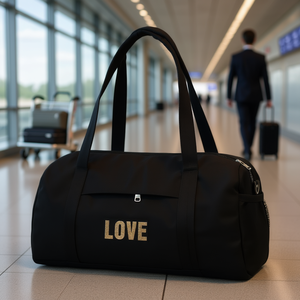 Sac de voyage noir Fana Lina 25 cm, design Love, pour les voyages d'affaires - Product Image 2