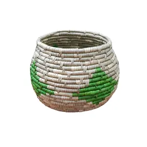 Çevre dostu hasır dokuma el yapımı ekici pot seagrass dikim pot kapalı satılık yüksek kalite