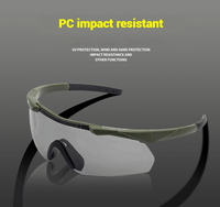 Lunettes de soleil de sport d'extérieur interchangeables à 3 verres, lunettes balistiques polarisées pour le tir, lunettes tactiques de sport