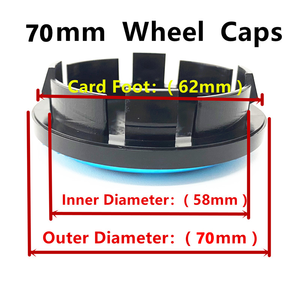 Tapas Centrales para Ruedas de Coche de 70mm, 75mm, 76mm, Cubiertas de Llanta, <span class=keywords><strong>Tapacubos</strong></span> con Emblema de Volkswagen VW, Accesorios - Product Image 5