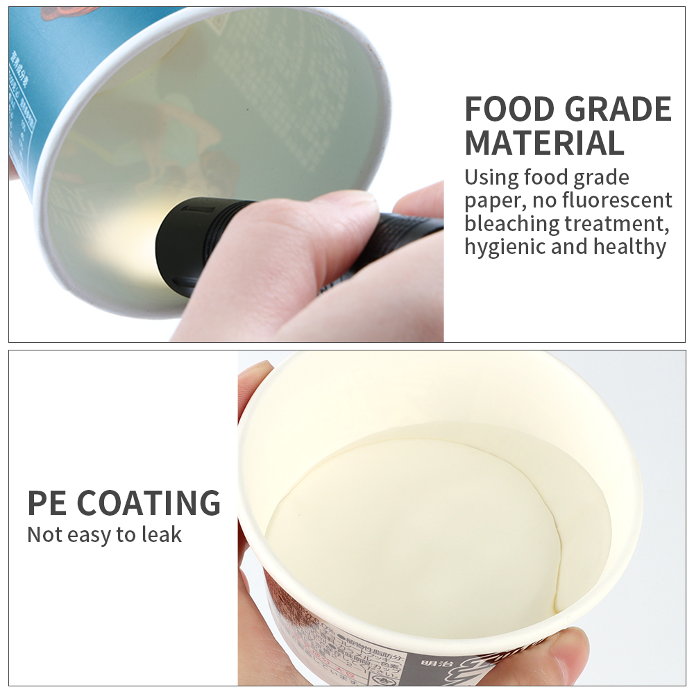 biodegradable black printing ice cream cup frozen yogurt cup