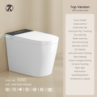 Les familles européennes adorent la toilette intelligente avec télécommande, drain S-trap, siège chauffant, fixation au sol, toilette connectée pour maison intelligente, garantie de 2 ans
