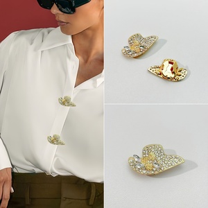 2025 mới cao cấp thanh lịch nút quần áo trang trí Bìa Chất lượng cao Thiết kế mũ lấp lánh kim cương phụ kiện quần áo - Product Image 2