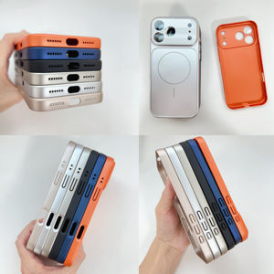 Coques de téléphone AG Glass Bayer PC à grande fenêtre pour <span class=keywords><strong>iPhone</strong></span> 17 Pro Max, <span class=keywords><strong>protection</strong></span> magnétique antichoc pour l'objectif arrière, compatible 17Air 16 15 14 - Product Image 2