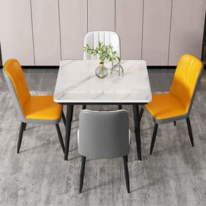 Ensemble de table de <span class=keywords><strong>cuisine</strong></span> moderne de petite taille avec pieds en métal <span class=keywords><strong>pour</strong></span> <span class=keywords><strong>salle</strong></span> à <span class=keywords><strong>manger</strong></span>, <span class=keywords><strong>cuisine</strong></span>, appartement, ensemble de table à <span class=keywords><strong>manger</strong></span> 6 places - Product Image 3