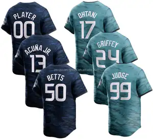 Best Quality 2023 Stitched #99 Aaron Judge #24 Ken Griffey #17 Shohei Ohtani #50 Mookie Betts American Baseball Jerseys