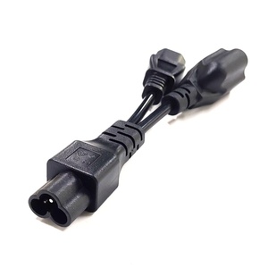 Câble répartiteur en Y, IEC C6 vers IEC C13 et prise Nema5-15p US, cordon d'<span class=keywords><strong>alimentation</strong></span> CA pour ordinateur - Product Image 5