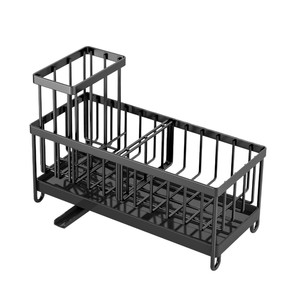 Escurridor multifuncional para fregadero de cocina, organizador de almacenamiento rectangular de acero al carbono para encimera, para esponjas, cepillos y limpiadores - Product Image 5