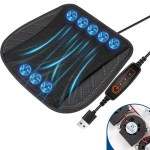 Funda de asiento de coche de estilo deportivo diseño de lujo USB verano fresco ventilado cojín transpirable 12V función de masaje de calefacción - Product Image 2