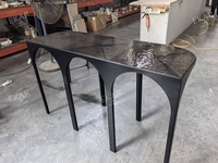 Zenith Table Console contemporaine en acier inoxydable Accent élégant pour entrées Villas Salons Maisons