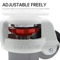 Roulettes de meubles FUMA, pivotantes rétractables avec frein, roulement à billes en acier inoxydable, roue de nivellement 40MM, haute capacité de charge pour mobilier mobile