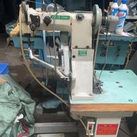 Machine à coudre industrielle d'occasion 168 pour la couture des bords de chaussures, machine à coudre latérale pour cuir, pour la fabrication de chaussures de plage
